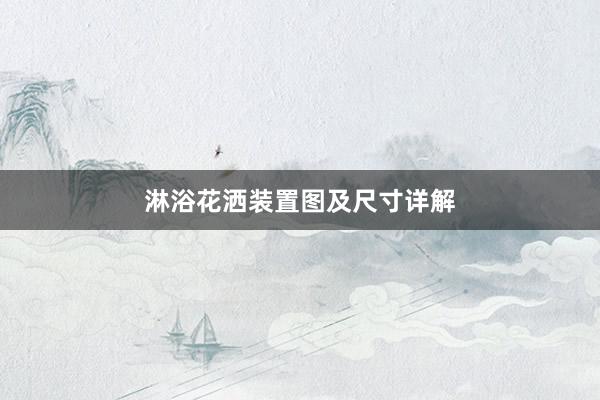 淋浴花洒装置图及尺寸详解